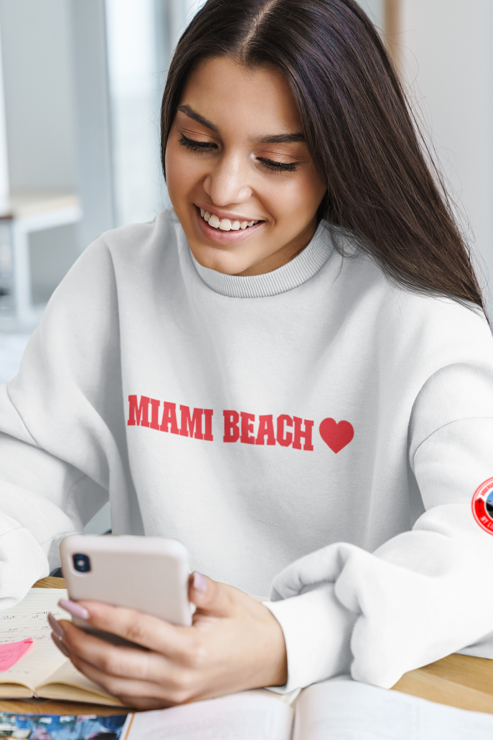 Miami Beach - Black Crewneck - Anderson Apparel Group