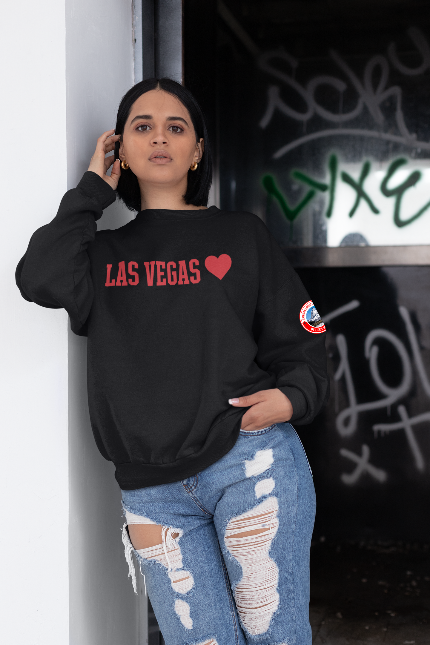 Las Vegas - Gray Crewneck