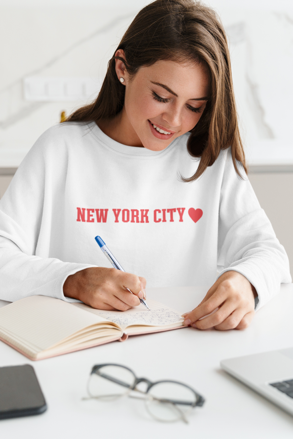 New York City - White Crewneck