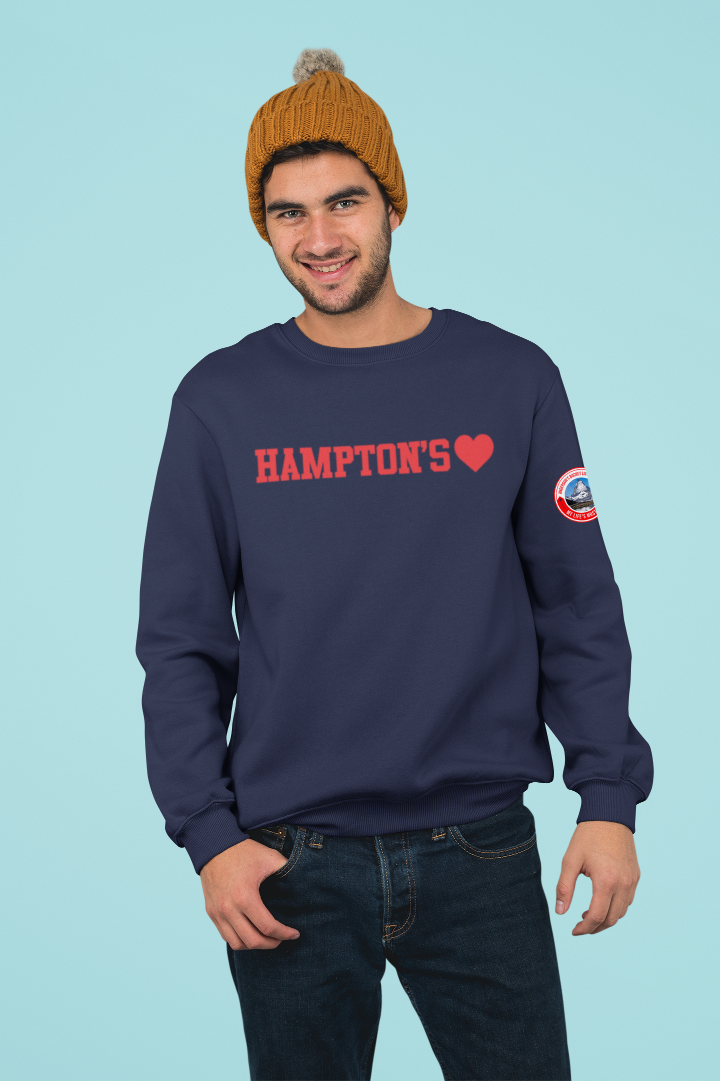 Hampton's - Blue Crewneck - Anderson Apparel Group  