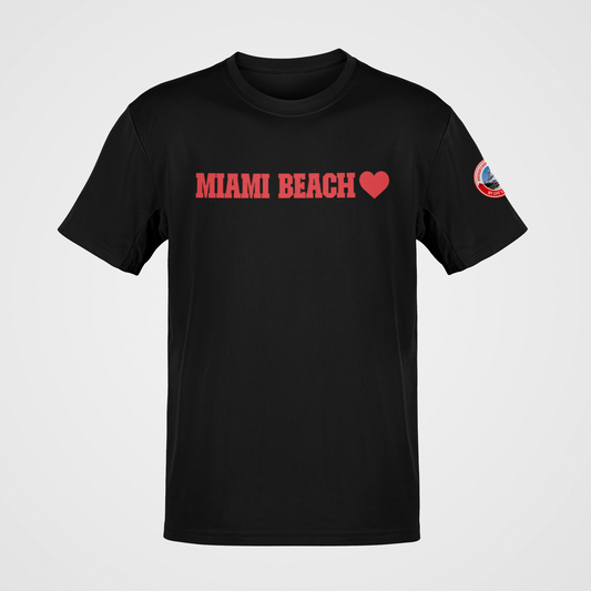 Miami Beach Black T-Shirt