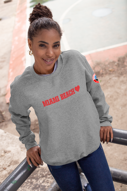 Miami Beach -  Gray Crewneck